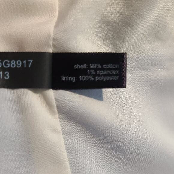 The Limited cotton black white geometric sleeveless dress with blue trim - 10 - Picture 4 of 4